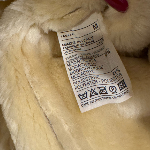 United Colors of Benneton Faux Fur Coat, Medium - Picture 3 of 4